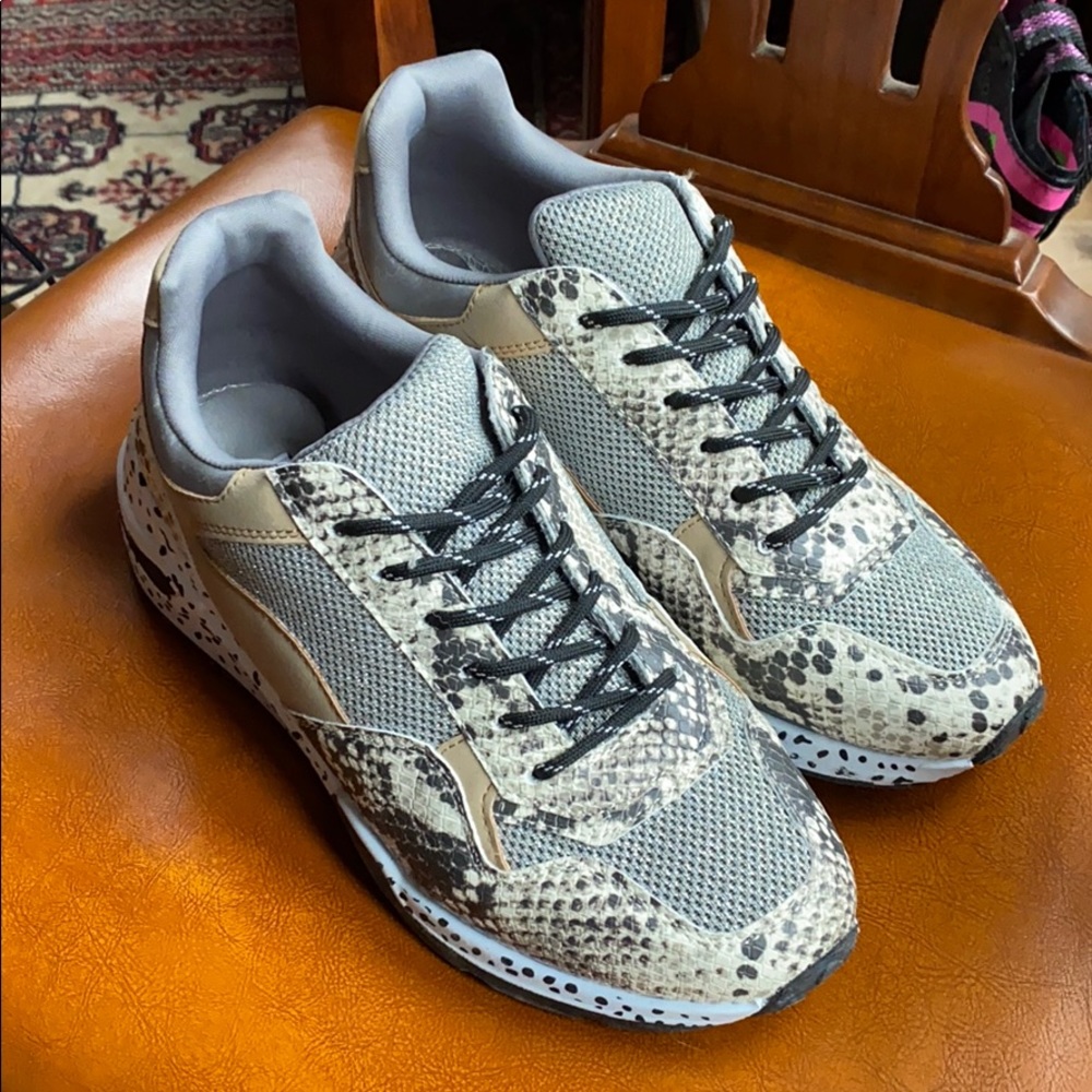 Steve Madden Cliff Natural Snake Sneaker